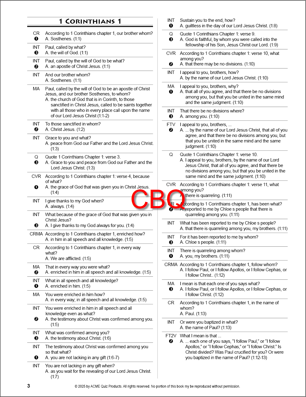 12COR Review Questions
