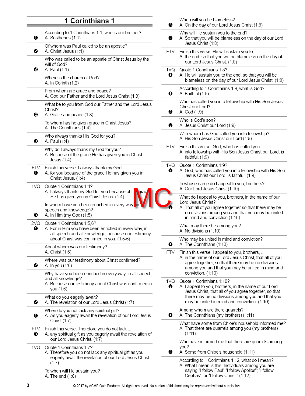 12COR Review Questions