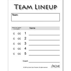 Lineup Forms